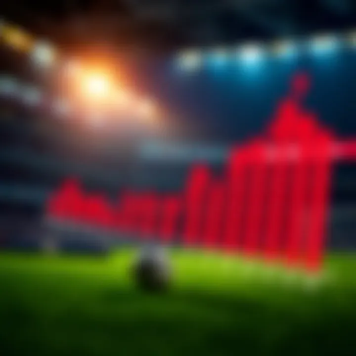 Graph illustrating betting statistics and trends
