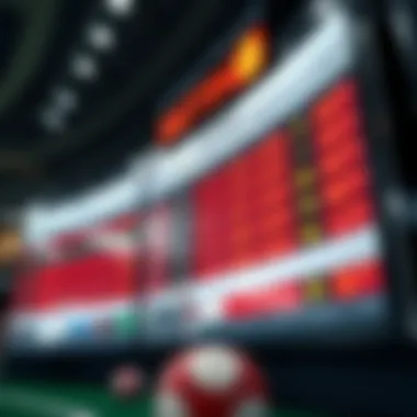 A strategic betting board highlighting various betting options