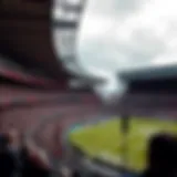 An iconic view of a historic British stadium filled with enthusiastic fans