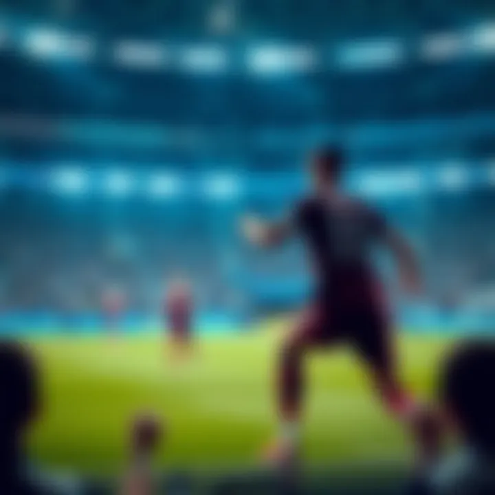 Live football match broadcast on a digital platform