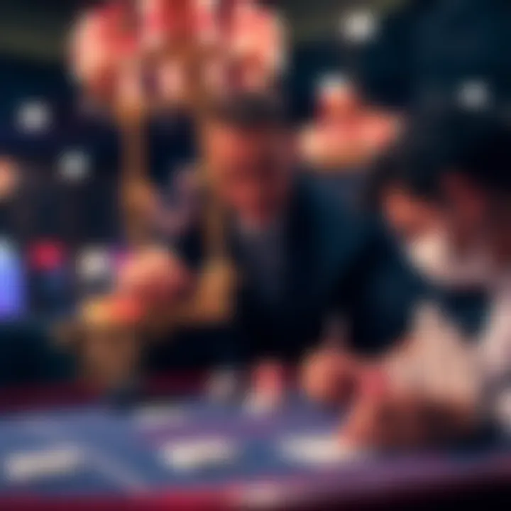 An illustration depicting the strategy involved in blackjack gameplay