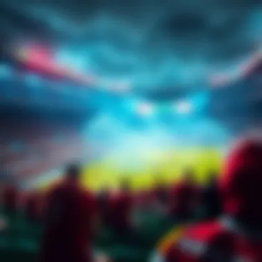 A vibrant depiction of a sports betting scenario highlighting various sports