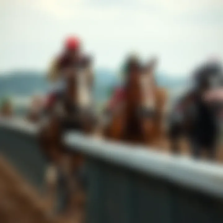 A historical depiction of horse racing in Korea