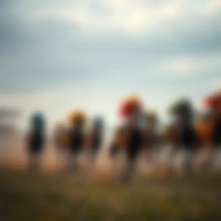 Historical timeline showcasing the evolution of horse racing.
