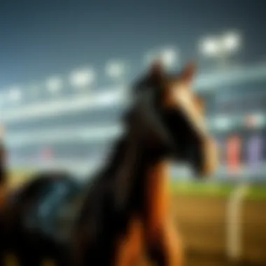 An artistic representation of the historical significance of horse racing in Korea