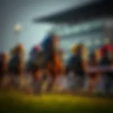 Thoroughbred racing at a renowned track