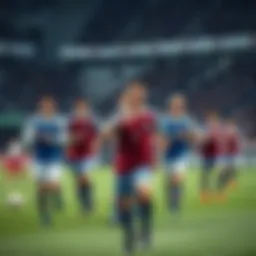 Korea national football team in action during a match