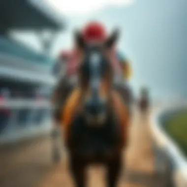 An artistic representation of the cultural significance of horse racing in Korea