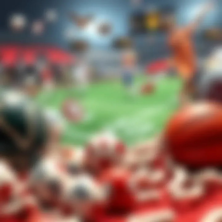 Collage of lottery and sports betting elements