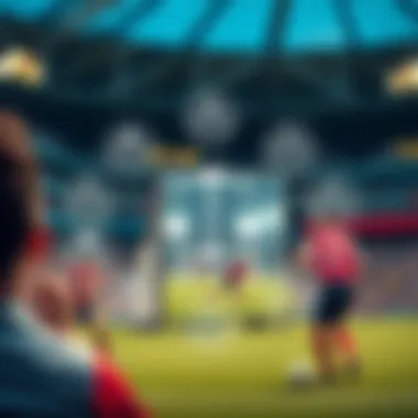 A conceptual diagram depicting legal considerations in sports streaming and betting.