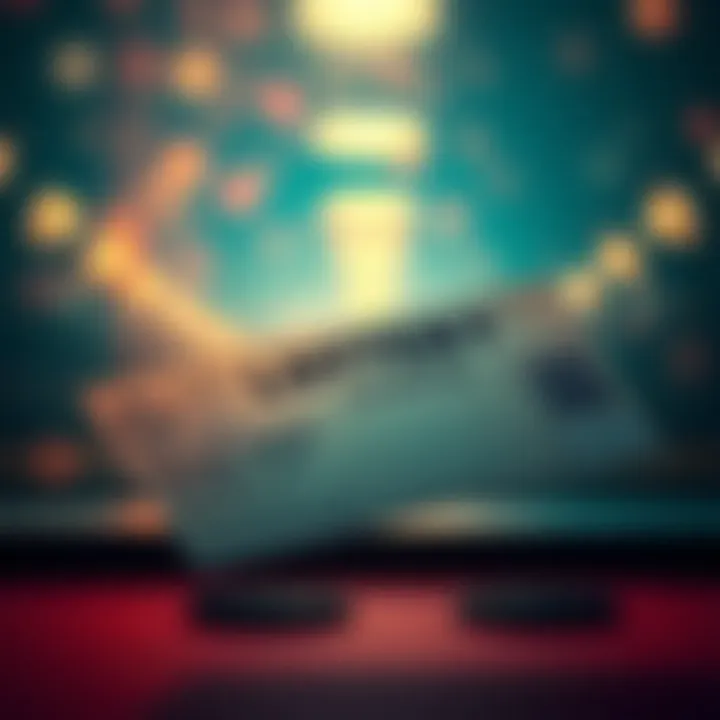 A lottery ticket with a dreamlike background