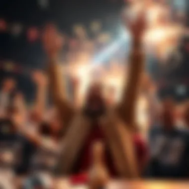 A snapshot of a successful lottery winner celebrating their victory.