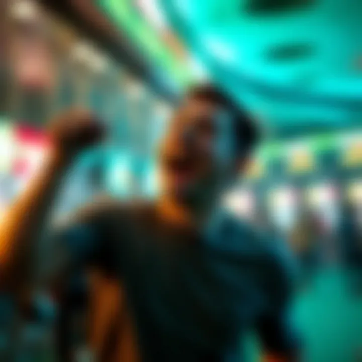 The Thrill of Winning A visual representation of lottery winnings and the excitement that follows