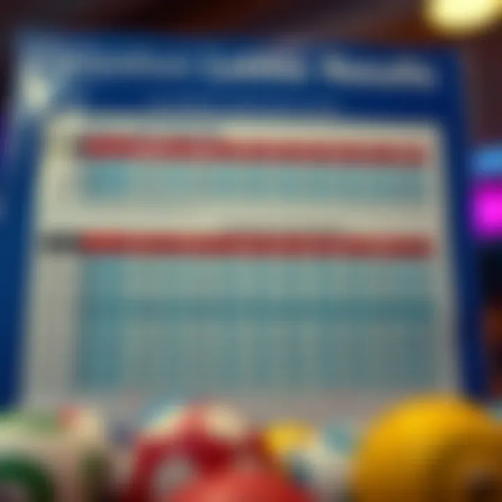 Comparison of Past Lotto Results Comparison chart of past lotto results