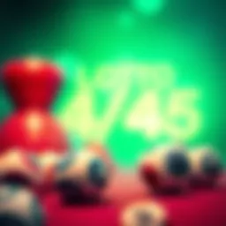 A visual representation of the Lotto 6/45 game mechanics and rules