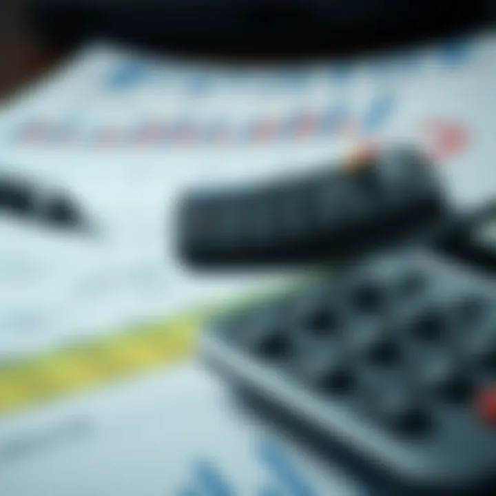 Navigating Financial Choices Close-up of financial documents and a calculator