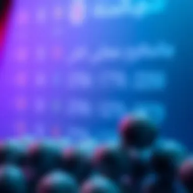 Visual representation of a lottery number generator algorithm