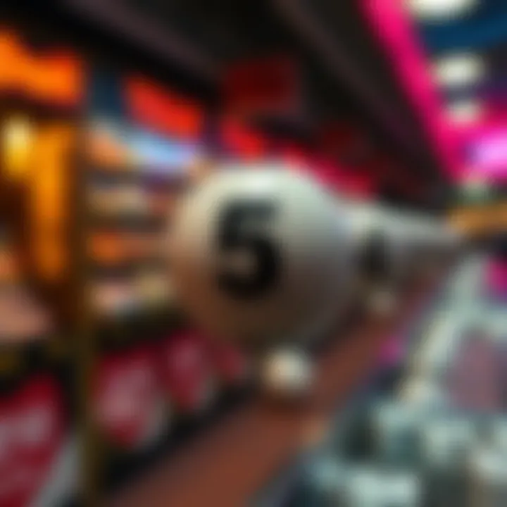 Visual representation of lottery number selection