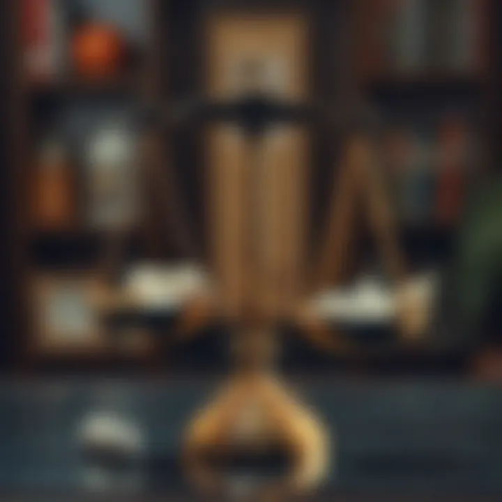 A balance scale representing social responsibility