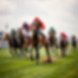 A thrilling horse race capturing the excitement of 반에이 경마.