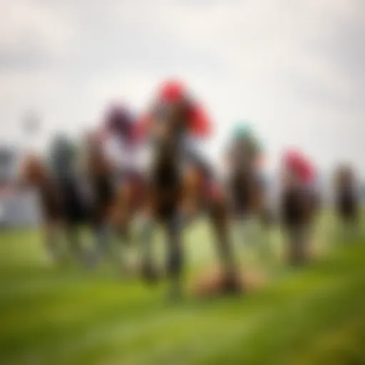 A thrilling horse race capturing the excitement of 반에이 경마.