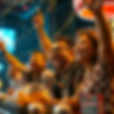 Celebrating Lottery Wins Successful lottery winners celebrating