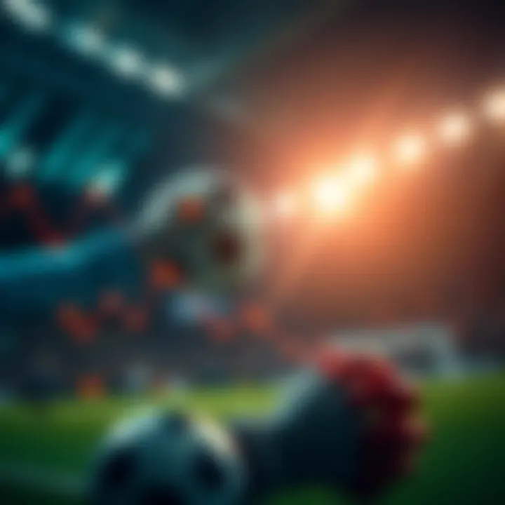 Visual representation of data analytics in betting