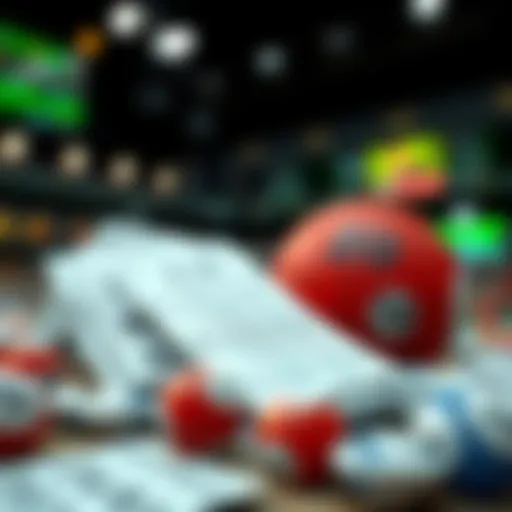 Conceptual representation of lottery tickets and sports betting