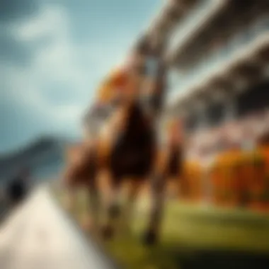 Victory at the Finish Line Close-up of a winning horse crossing the finish line