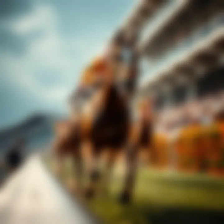 Victory at the Finish Line Close-up of a winning horse crossing the finish line