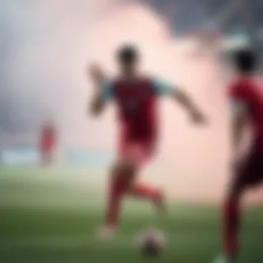 A strategic play on the field showcasing a player in action